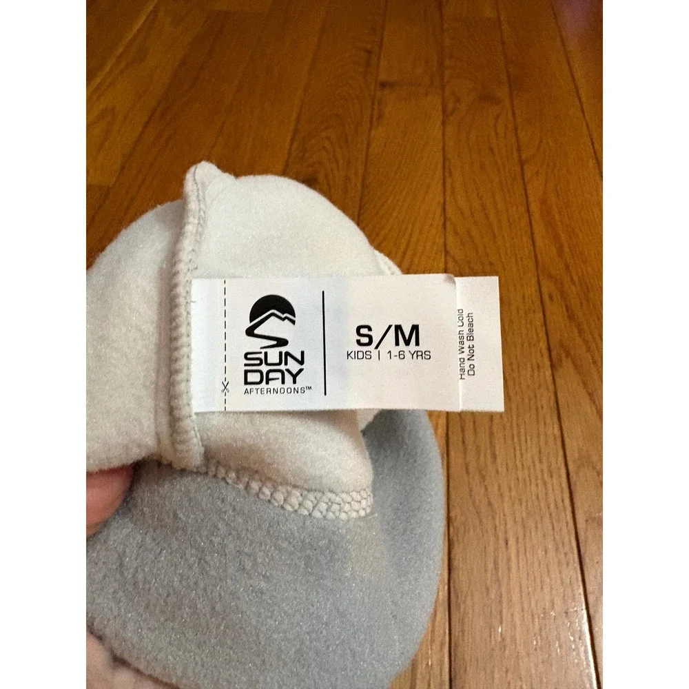 Sunday Afternoons Kids Cozy Critter Beanie Opal Pewter Polar Bear Fleece Hat S/M